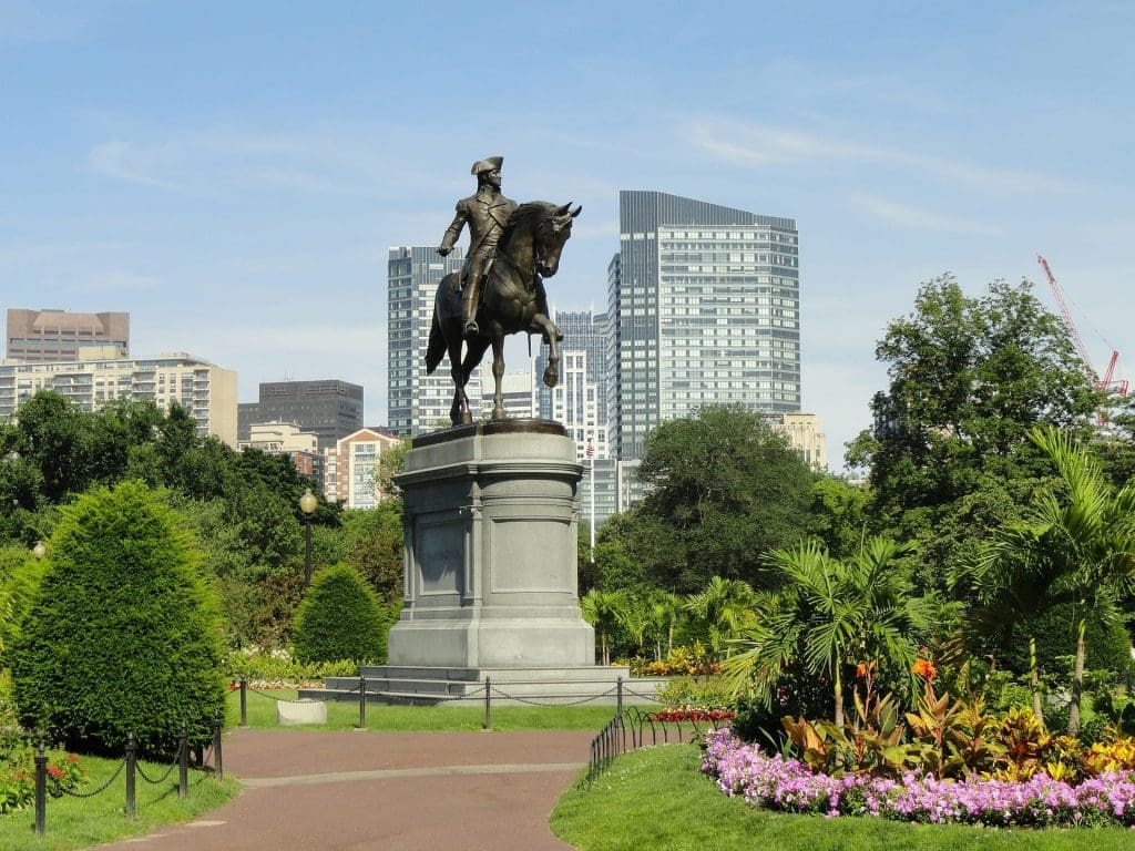 George Washington statue at the Boston Public Garden
