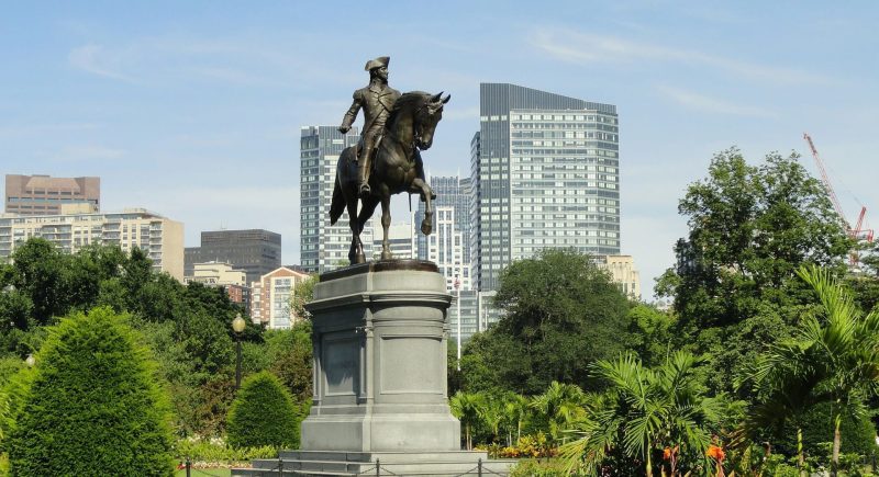 George Washington statue at the Boston Public Garden