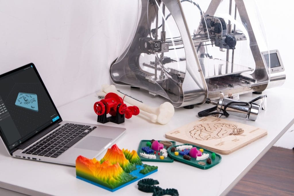 3D printer on work desk