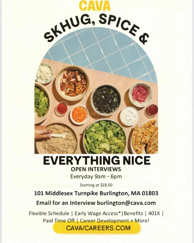 CAVA is hiring…join their team!! @cava