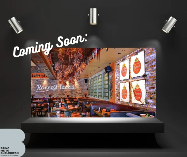 🌮 Coming Soon to Burlington: Rocco’s Tacos & Tequila Bar 
A new restaurant is preparing to join Burlington’s dining scene. Rocco’s Tacos & Tequila Bar will be opening its doors this summer, bringing bold, authentic Mexican flavors to town.
Guests can expect favorites like signature guacamole made fresh table-side, house-made tortillas, flavorful tacos, and classic desserts like crispy churros. The restaurant will also feature handcrafted cocktails and a lively atmosphere for everything from lunch and dinner to weekend brunch and late-night bites.
We’re excited to welcome Rocco’s Tacos & Tequila Bar to Burlington, which will be located on the lower level of the Mall. Stay tuned for updates as their opening approaches! 🎉