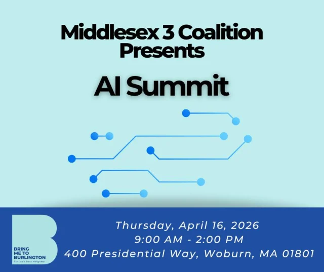 AI isn’t just the future, it’s already changing how we work.

Join the Middlesex 3 Coalition on April 16 for the AI Summit in Woburn and hear how organizations are turning AI into real results across industries.

Panels, networking, and practical takeaways all in one morning.

🔗 Learn more and register: https://www.middlesex3.com/upcoming-events/ai-summit-operationalizing-intelligence-and-driving-innovation