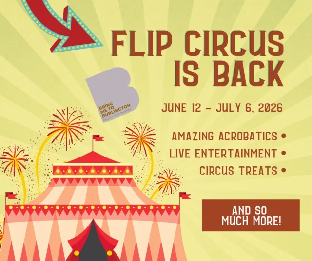 Flip Circus is coming back to Burlington for its 3rd year 🎪

Get ready for an all-new show under the big top at the Burlington Mall, featuring performers from around the world and a fast-paced, family-friendly experience.

📅 June 12 through July 6
🕖 Weeknight shows at 7 PM
🎟️ Multiple showtimes on weekends

This arts-based circus brings together talent from countries like Italy, Spain, Ukraine, and across South America. The show is animal-free and designed for all ages, with classic circus treats available inside the tent. @flipcircususa 

Whether you’ve gone before or it’s your first time, it’s a fun way to spend a summer night right here in town. Hope to see you there!