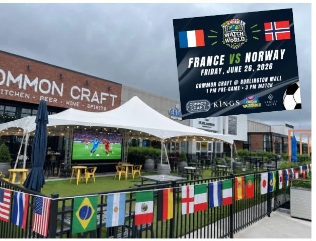 ⚽ Join us for pre-game goodies and giveaways! 
France vs. Norway BIG Match-up #haaland  and #mbappe 
🌧️ Rain or 🌞shine - we got a tent AND a waterproof outdoor screen📺!!
Friday 6/26 @_commoncraft 
World Cup energy, food/drinks, giveaways, and a reason to gather in Burlington.

Raffle and free giveaways from local partners:
@circusvazquez  @kingsdiningandentertainment  @themall  @kendrascott  @bacc

#thebeautifulgame 
#NorwayFootball 
#FranceFootball
